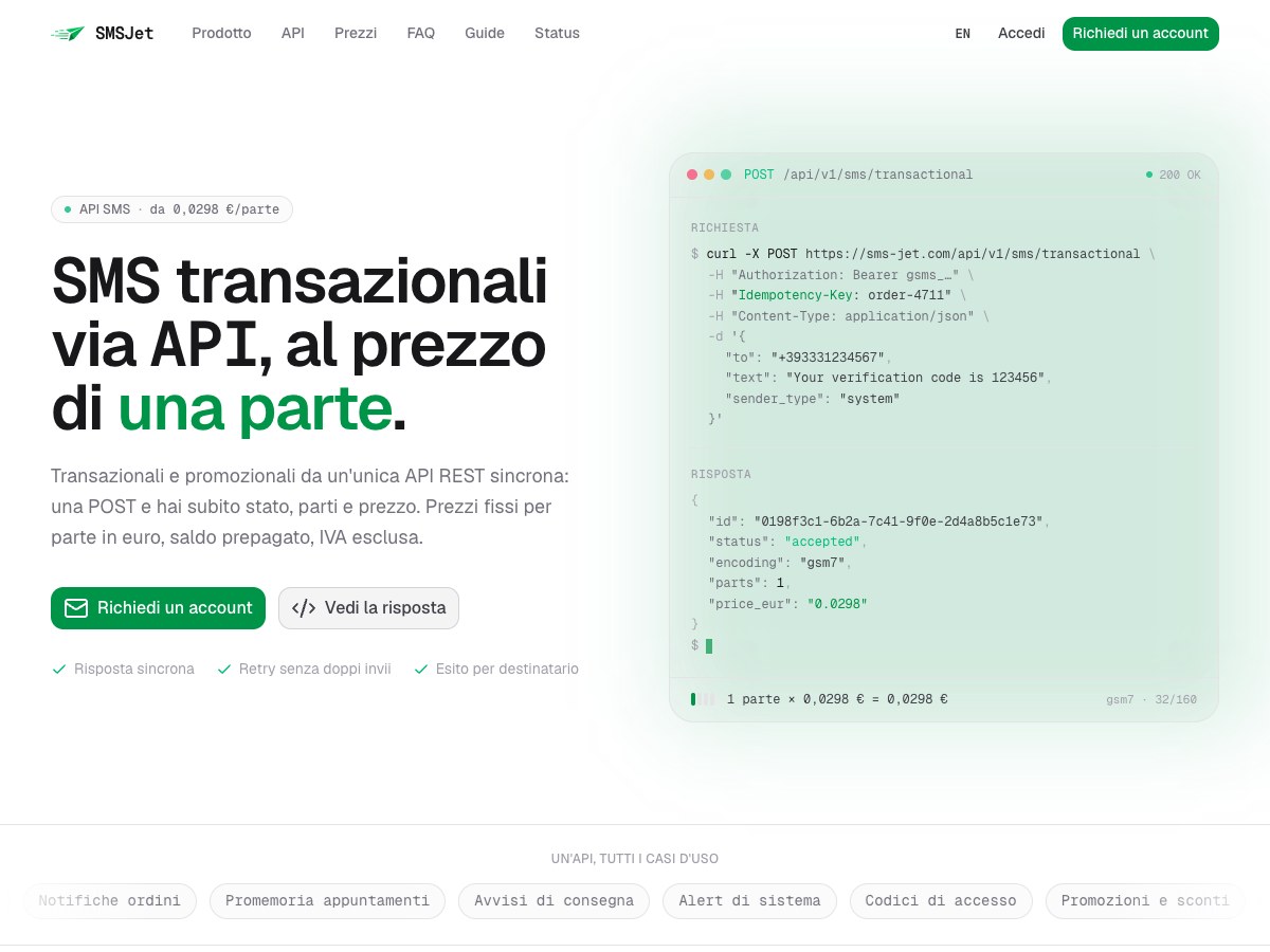 Anteprima di SMSJet